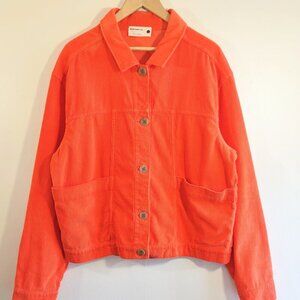 Back Beat Co. Organic Cotton Corduroy Jacket Boho Cabin Casual Relaxed Fit Large